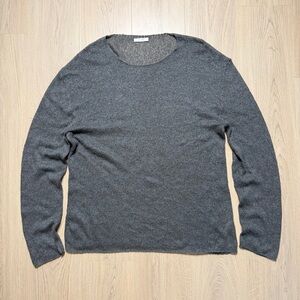 The Row Charcoal Scoop Neck Knit Sweater